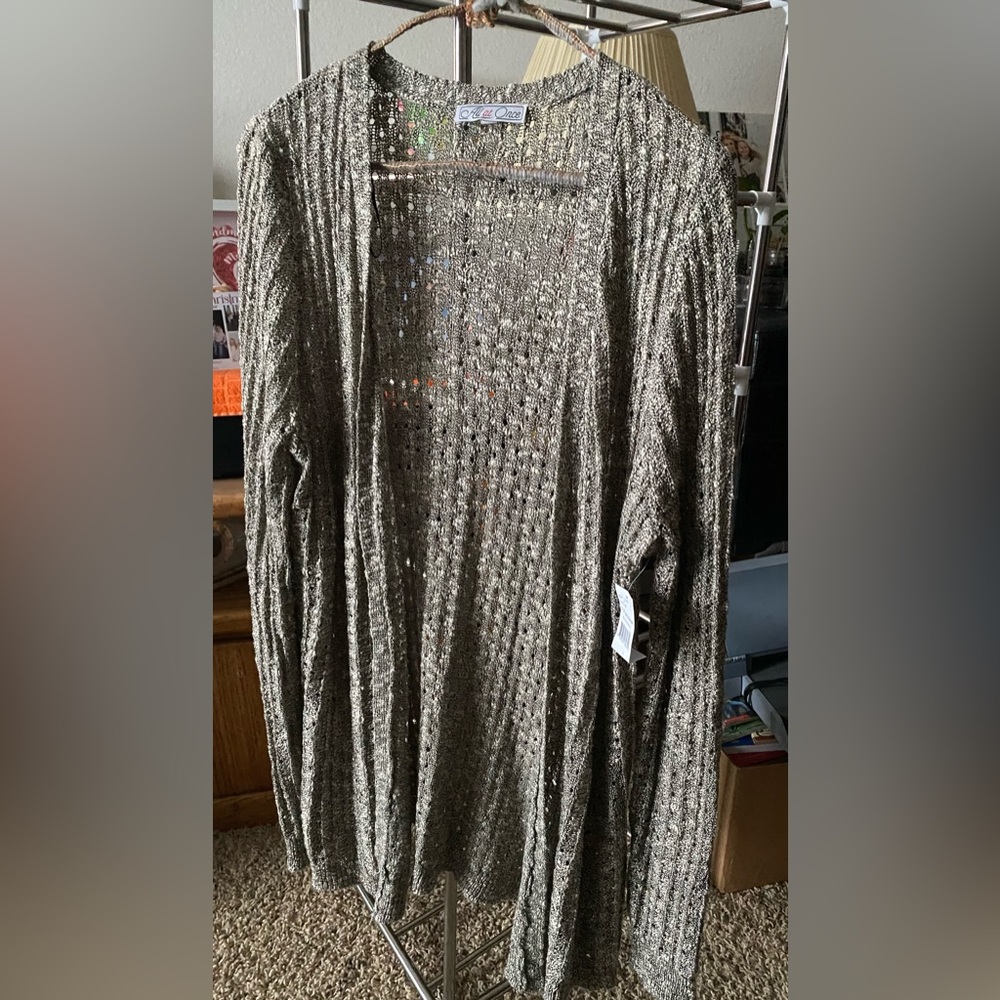 Women's Metallic Cardigan